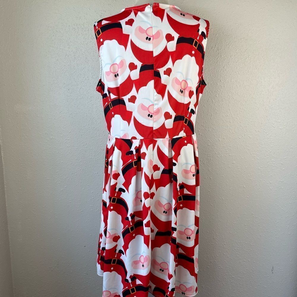 Sleeveless Santa Midi Dress Size L EUC - Picture 5 of 8